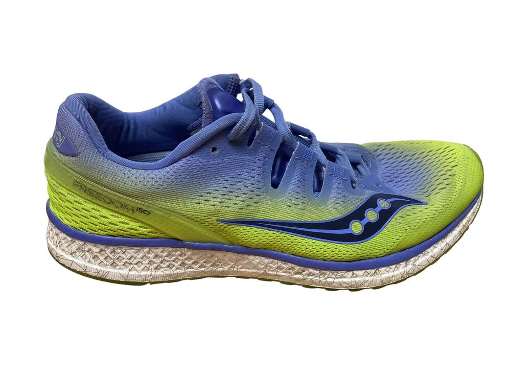 Saucony Women's Freedom Running Shoe - Blue/Chartreuse